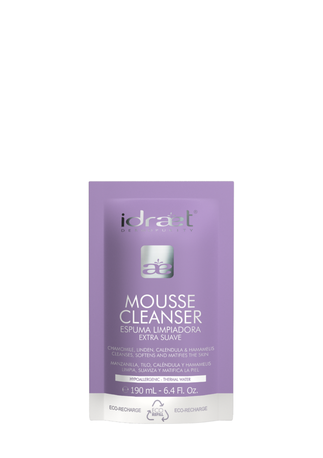 MOUSSE CLEANSER REFILL - Espuma Limpiadora Extra Suave x 190 ml  - Idraet