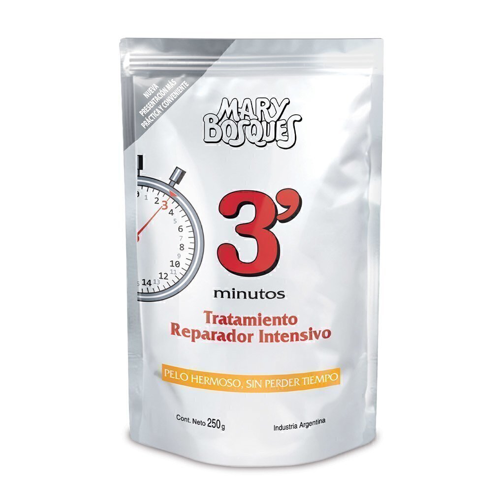 3  MINUTOS - Tratamiento Reparador Intensivo - Doypack x 250 grs - Mary Bosques