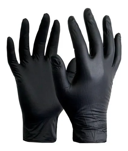 GUANTES DE NITRILO NEGRO - Chico x 100 u